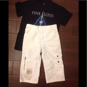 Old Navy Boys 14 white football 🏈 length shorts